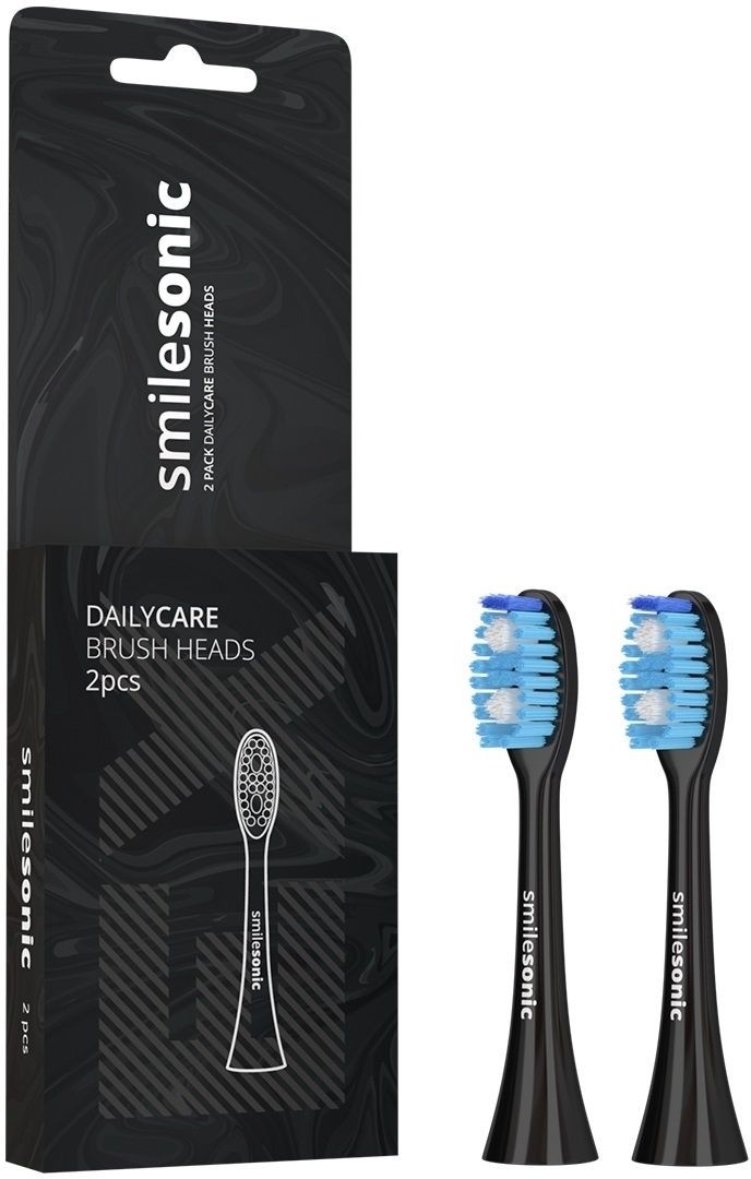 Smilesonic Końcówki Smilesonic DailyCare Black do szczoteczki sonicznej   2 sztuki