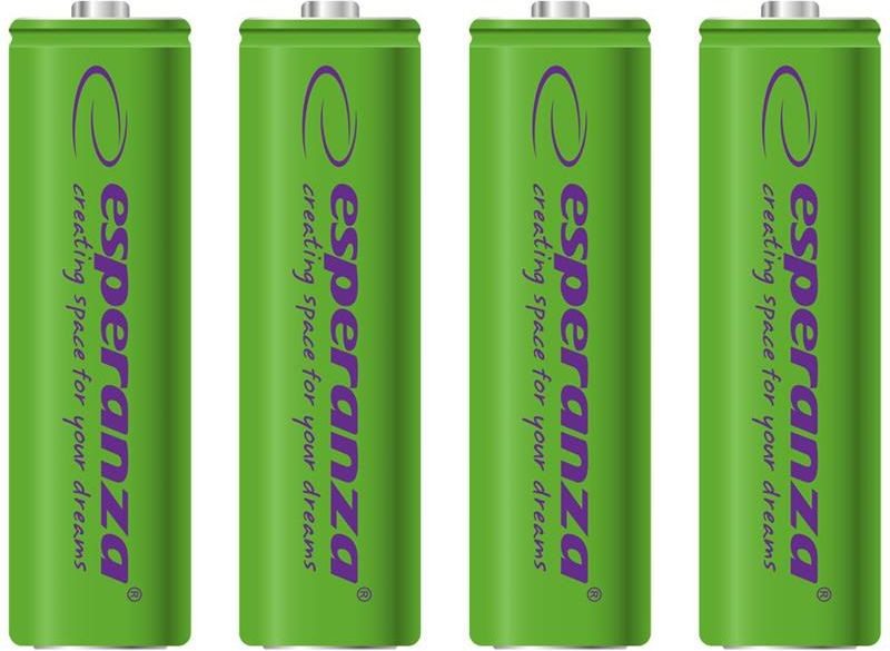 Esperanza 2000mAh 4 szt AA Zielone EZA104G (EZA104G)