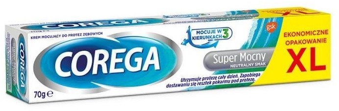 COREGA Super Mocny krem mocujący do protez zębowych Naturalny Smak 70g 84113-uniw