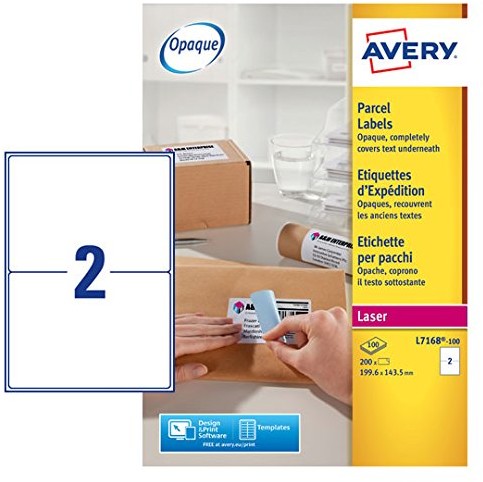 Avery BlockOut etykiety na przesyłki L7168-100