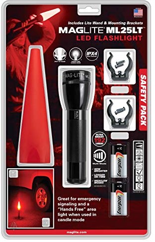 Maglite ML25LT-J201GL Pack De Seguridad Ml25 latarka, czarna, rozmiar uniwersalny ML25LT-J201G