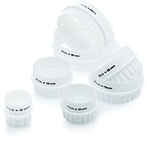 Kitchen Craft foremki do wykrawania, z prostą i falistą krawędzią, tworzywo sztuczne KC7PASTRY
