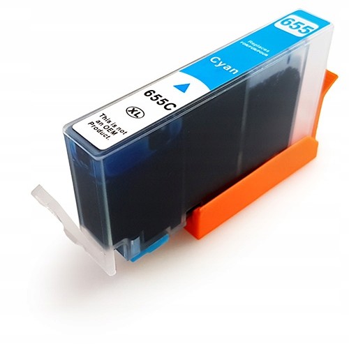 Tusz do Hp 655XL 3525 4625 5525 6520 6525 Chip Cy