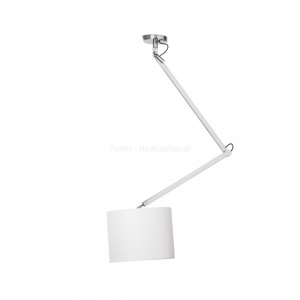 Redlux MADISON C lampa sufitowa biała chrom 230V E27 42W R12479) Rendl