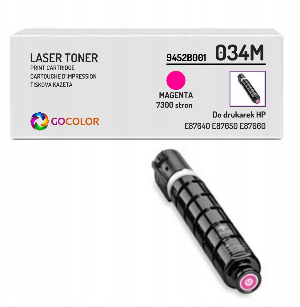 Toner do Canon 034M Magenta I-Sensys Mf 820CDN
