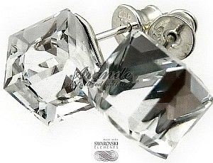 Arande Kolczyki+Wisiorek SWAROVSKI Srebro CRYSTAL CUBE 6679052648