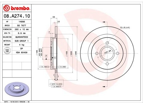 BREMBO 08.A274.10