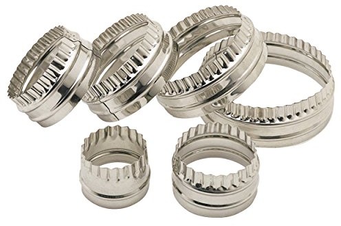 Kitchen Craft foremki do wykrawania ciasta, dwustronne, ze stali szlachetnej KCPASTRY6SS