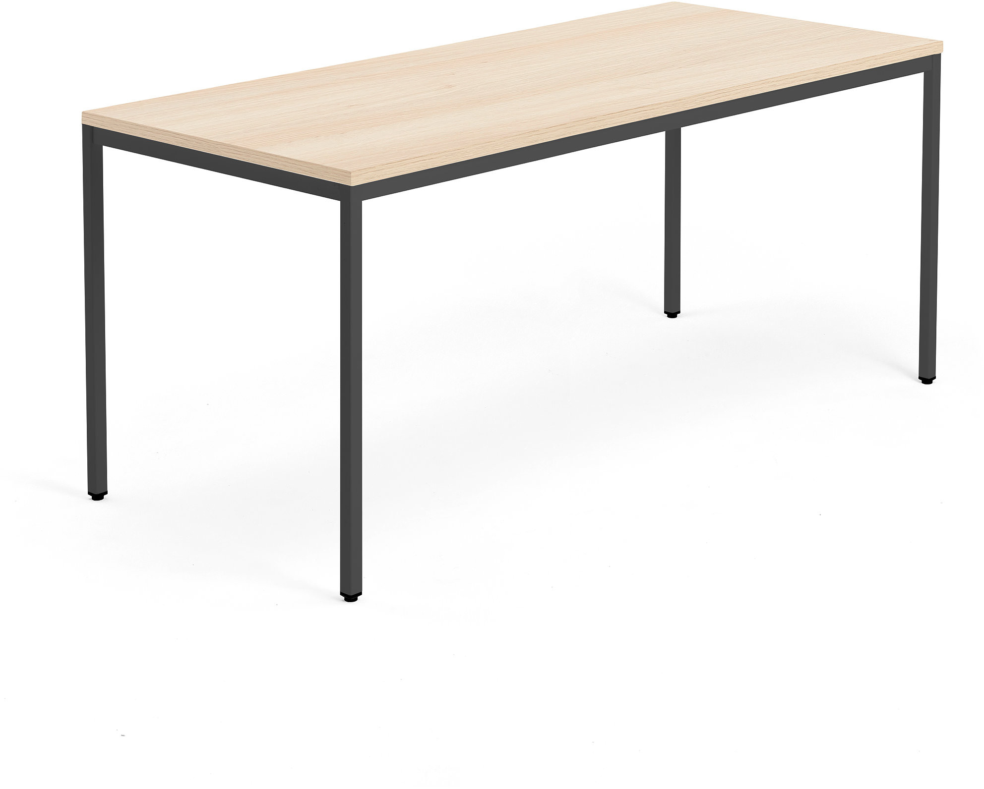 AJ Biurko Modulus rama 4 nogi 1800x800 mm czarna rama dąb 1611516