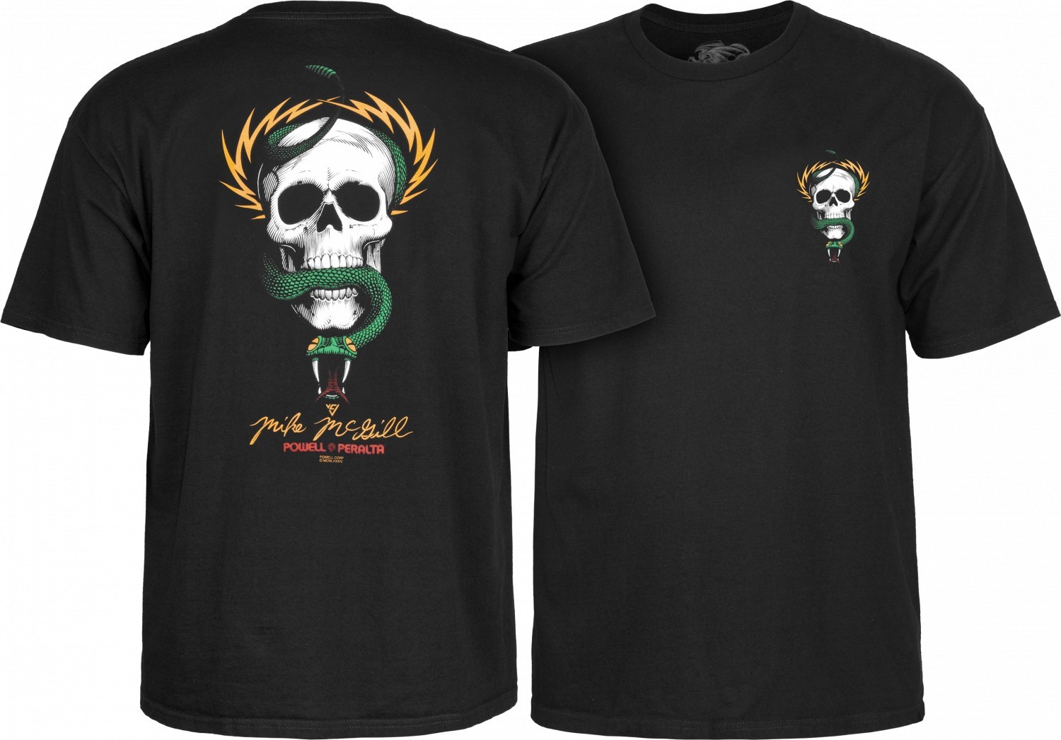 POWELL PERALTA t-shirt POWELL PERALTA MIKE MCGILL SKULL AND SNAKE BLACK