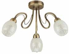 Krislamp Mona Kr 318-3Pl lampa wisząca zwis 1X40W E14 patyna