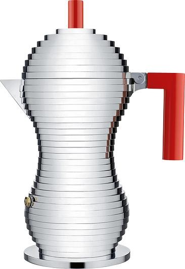 Alessi Kawiarka Pulcina 300 ml z czerwonym uchwytem na indukcję MDL02/6RFM