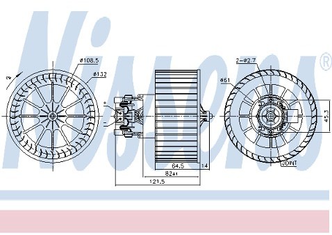 NISSENS Wentylator wnętrza 87479
