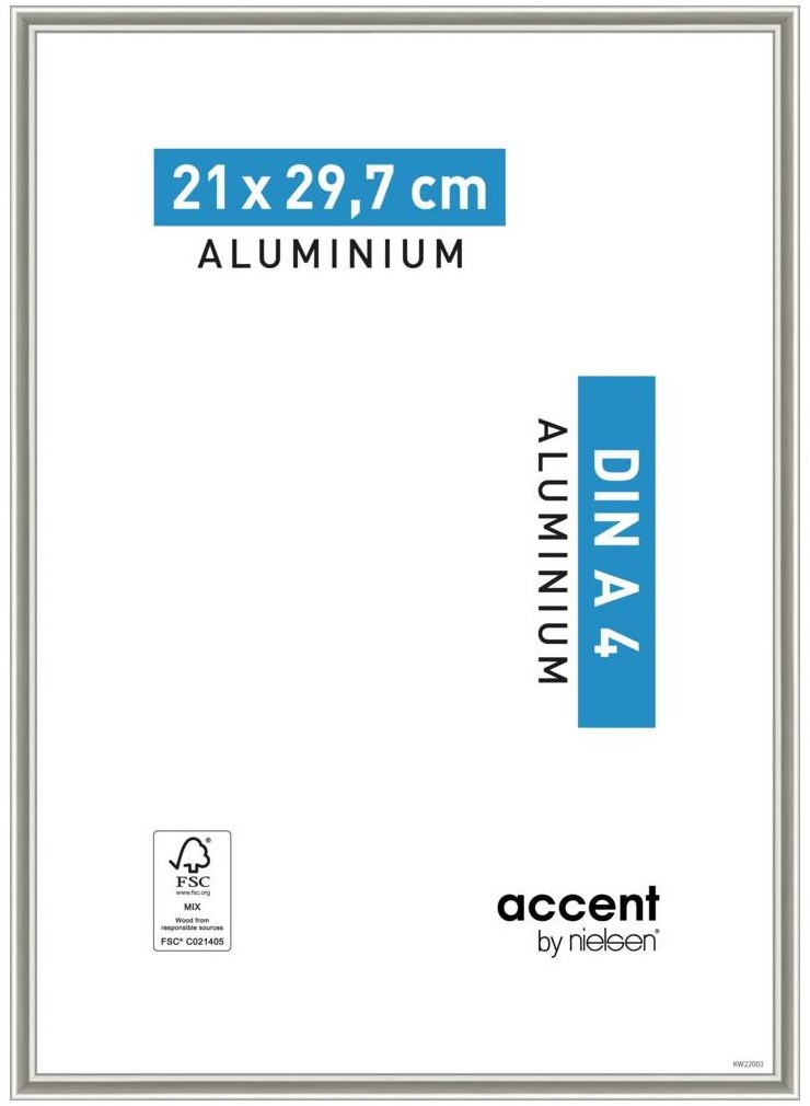 Nielsen Ramka na zdjęcia ACCENT 21 x 29.7 cm nikiel mat aluminiowa