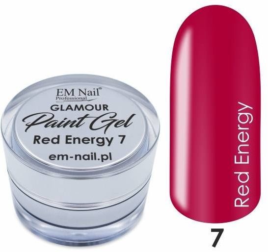 Em nail professional Paint Gel Glamour Nr. 7 Red Energy