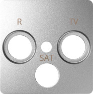 Simon Pokrywa do gniazda antenowego R-TV-SAT Simon 82 82037-93 aluminium
