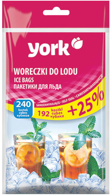 York Woreczki do lodu samozamykające York 240 kostek