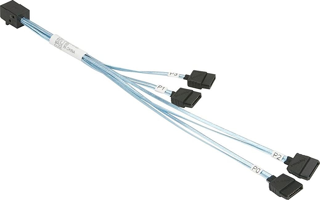 SuperMicro SFF 8643 SATA x4 0.23m Biały CBL-SAST-0703 CBL-SAST-0703