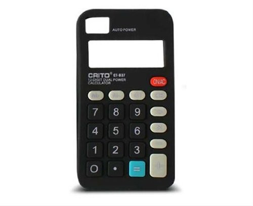 KSIX Ksix B0917FRS02 N Freestyle silikon Calculator Case do Apple iPhone 4/4S Czarny B0917FRS02N