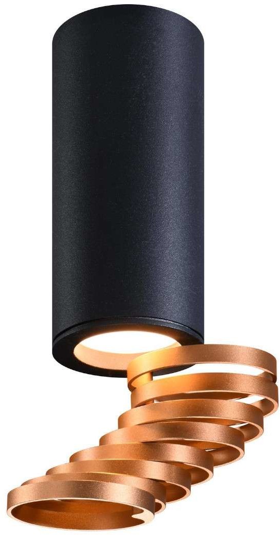 Candellux Lampa sufitowa złoty+czarny 6x20cm Tuba 2277110 2277110