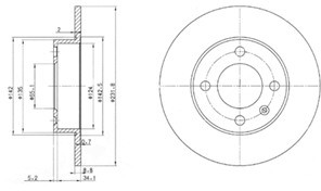 Delphi Tarcza hamulcowa BG3505