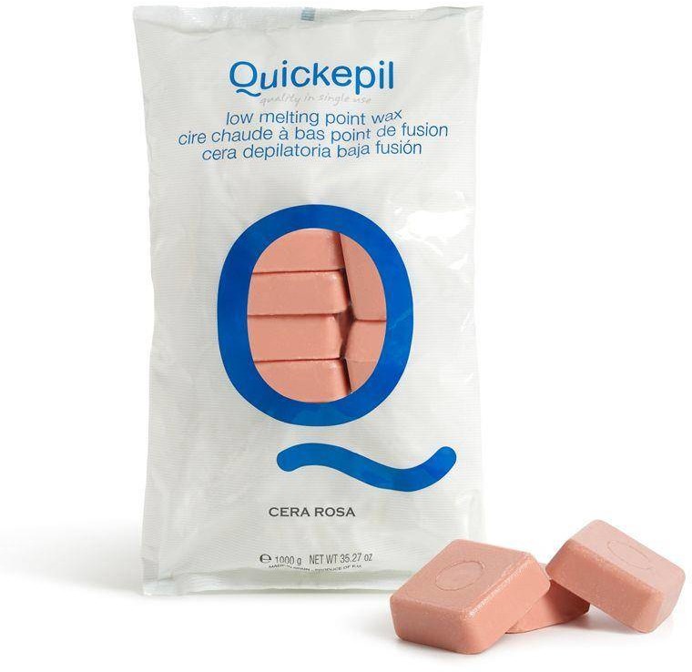 Quickepil wosk do depilacji rose twardy bezpaskowy do depilacji 1 kg różowy P115414