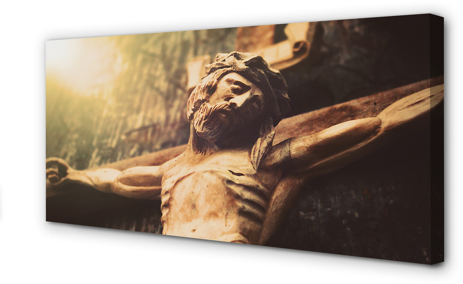 PL Tulup Obrazy na płótnie Jezus z drewna 140x70cm