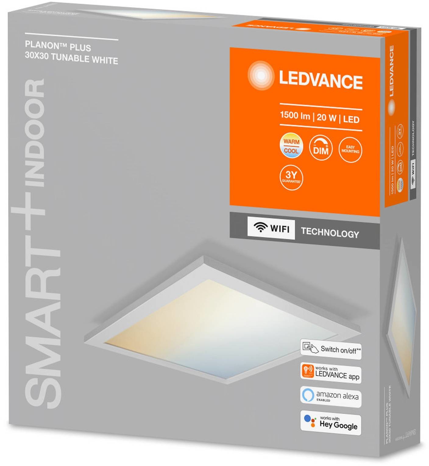 LEDVANCE SMART+ SMART+ WiFi Planon Plus, CCT, 30 x 30 cm