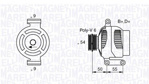 MAGNETI MARELLI Alternator 063358061010