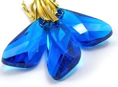 Arande SWAROVSKI komplet WING Srebro CERTYFIKAT Złocone 1883139587