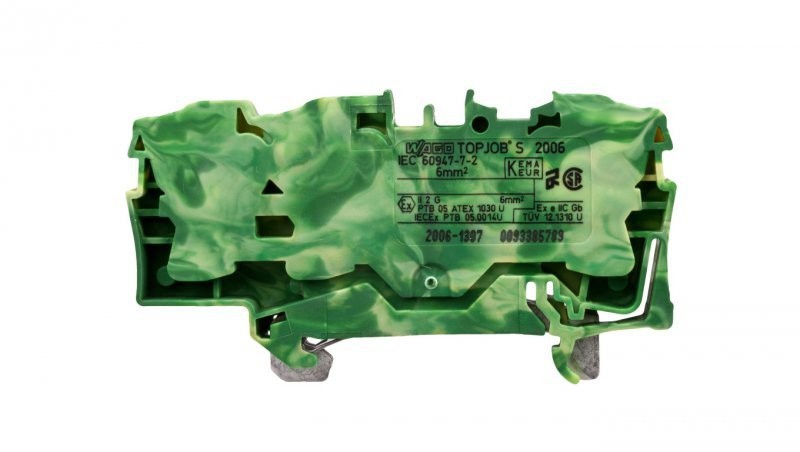 Wago Złączka szynowa ochronna 6mm2 żółto-zielona 2006-1307 TOPJOBS 2006-1307