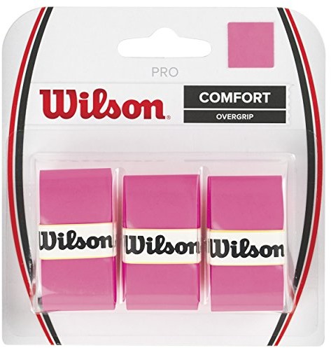 Wilson Comfort Pro Overgrip owijka na uchwyt rakiety tenisowej, 3 sztuki, różowy, standard 0887768146733