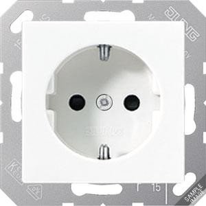 Jung JUNG gniazdo wtykowe z zestykiem ochronnym 16 A 250 V Up zastosowania z pokrywą 50 X 50 MM na pęknięcia w bezpieczny sposób seria CD jasnoszary, 1 sztuka, CD 5120 BF LG