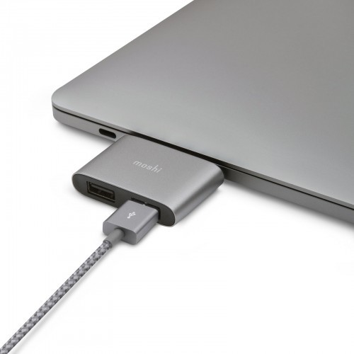 Moshi USB-C to Dual USB-A Adapter Space Gray | MacBook 99MO084214