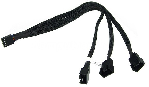 Gelid rozgałęziacz 3x 4pin PWM 30cm czarny