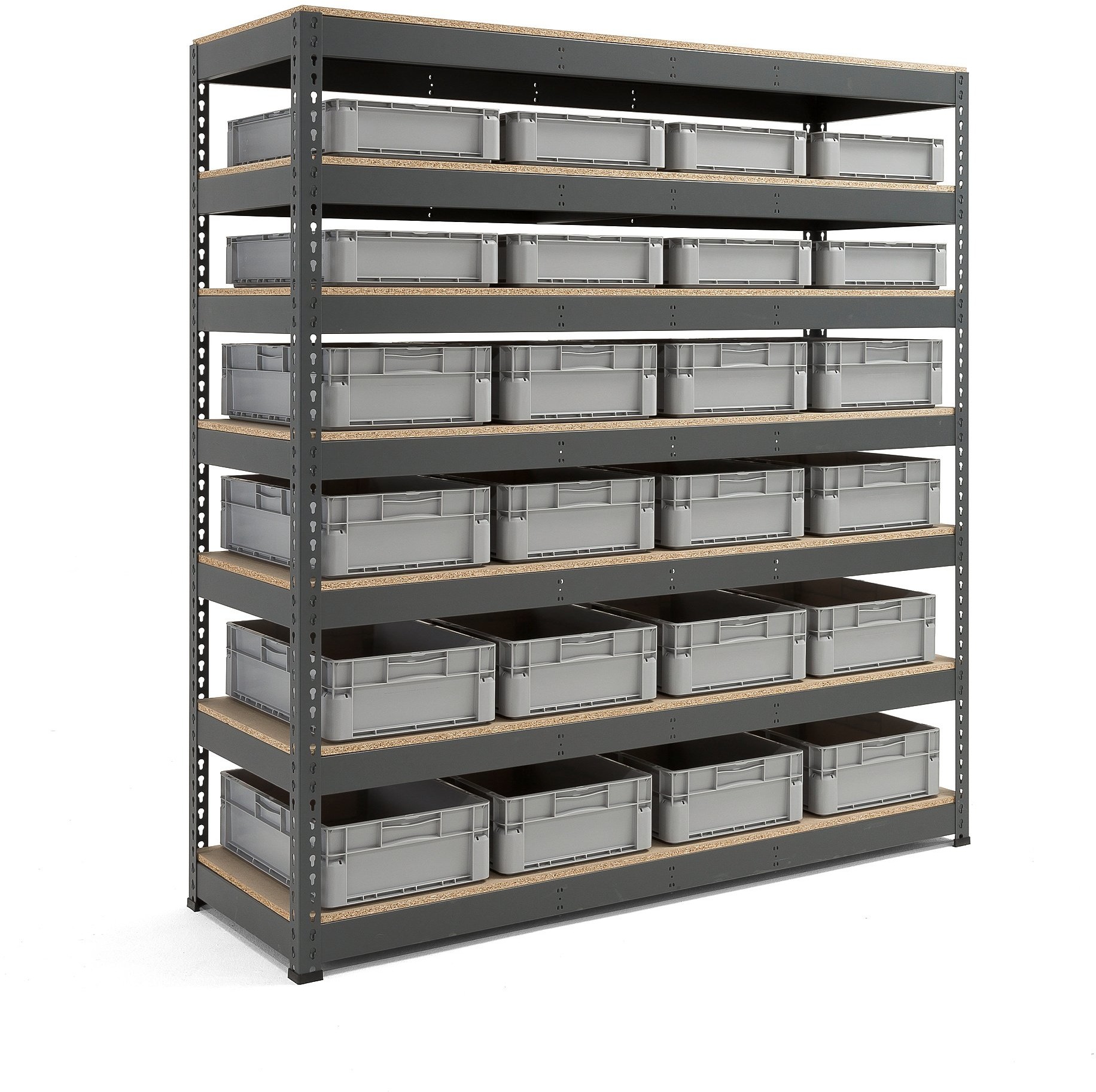 AJ Produkty Regał EURO + COMBO z pojemnikami, 24 pojemniki