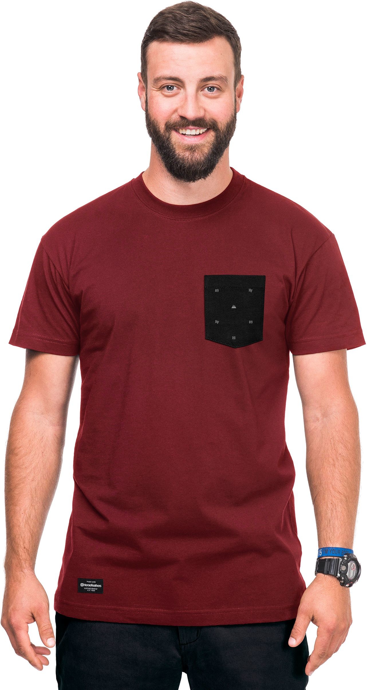 Horsefeathers t-shirt HAWKE T-SHIRT ruby)