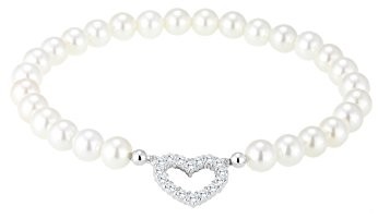 Elli 0206881016_16 bransoletka damska z zawieszką w kształcie serca, ze srebra próby 925, z cyrkoniami, 16 cm 0206881016_16