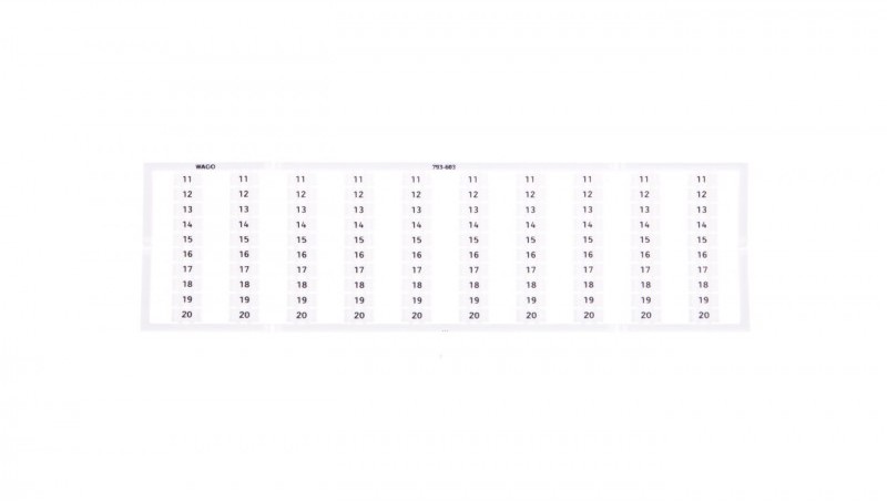 Wago Oznaczniki WMB 10x 11-20 793-603 5szt. 793-603