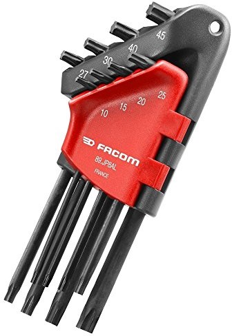 FACOM klucz z uchwytem komplet, Torx, długie, 8-częściowy, w składany uchwyt, 1 sztuki, 89. jp8al