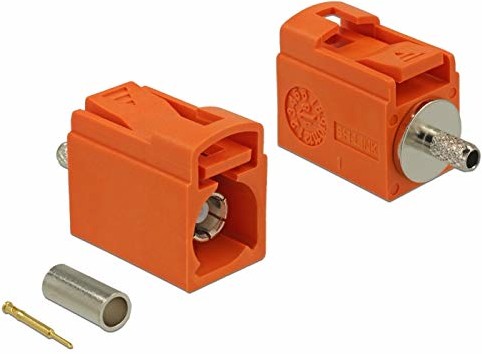 Delock FAKRA M gniazdo 21 mm krótkie do zaciskania 89711