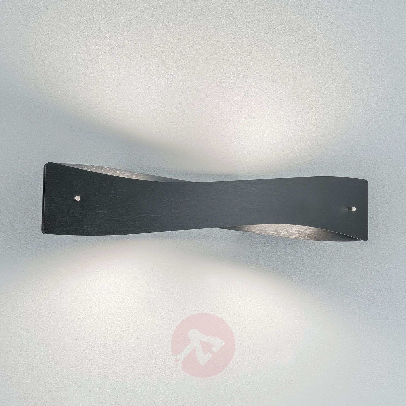 LUCANDE Lucande Lian kinkiet LED, czarny, aluminium