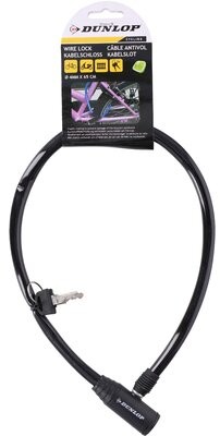 DUNLOP Zapięcie rowerowe DUNLOP E-02925 Linka Czarny