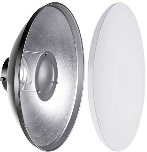 Bowens Neewer 40,6 cm/41 zentimeter aluminium standardowe do fotografowania Beauty Dish z białym dyfuzor skarpety do Mount Studio Strobe Flash Light, takich jak Neewer Vision 4 VC-400hs VC-300hh VC-30 100895 (10089551)