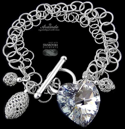 Swarovski Arande ozdobna bransoletka SERCE SREBRO COMET 4355199767