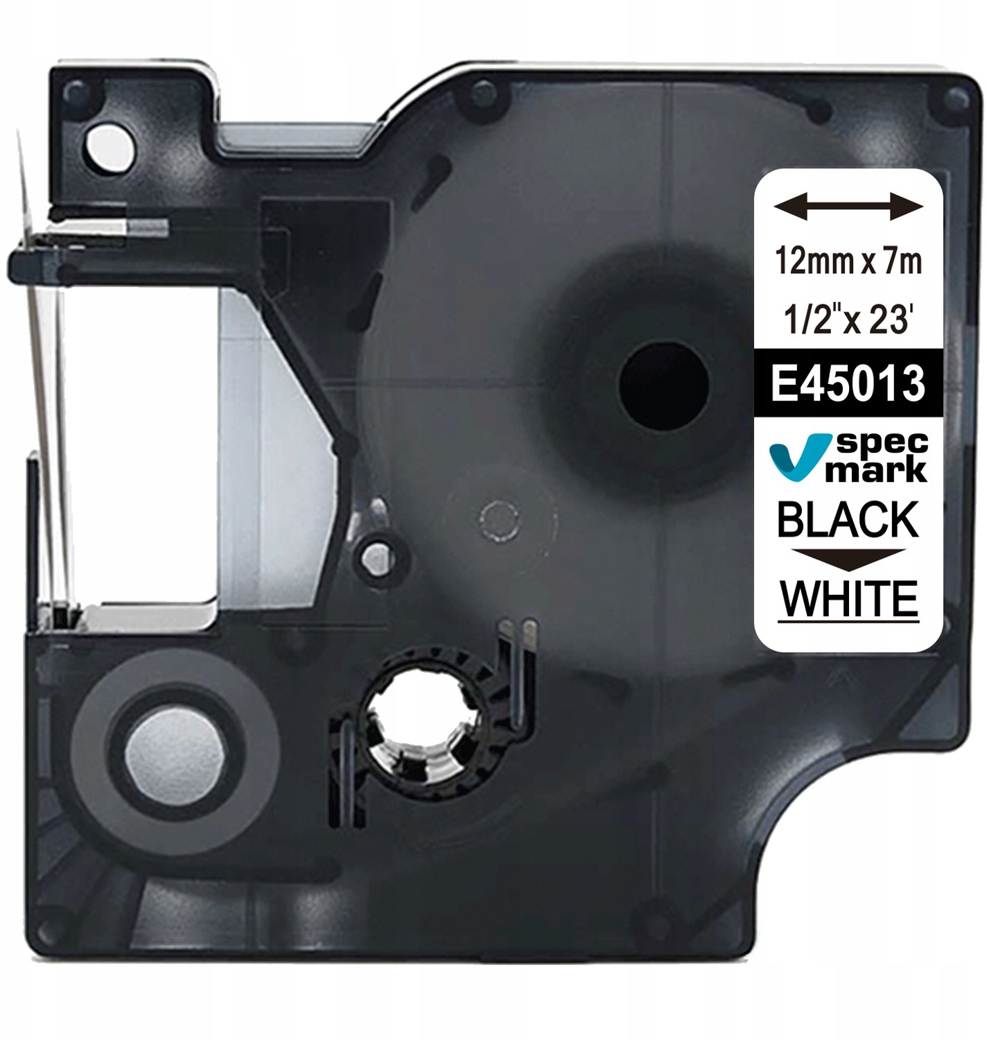 Dymo Taśma do 45013 LM160 12mm/7m biała czarny