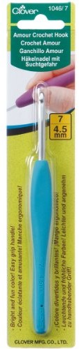 Clover 1046 szydełek Amour, ze stali nierdzewnej, 4,50 MM, jasnoniebieski 1046/7