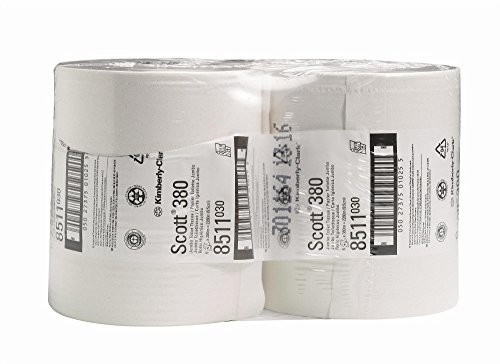 Kimberly Clark SCOTT 8511 Performance Tissue do WC, 2-warstwowe, maxi Jumbo, 380 m rolka Pro Box, biały (6 sztuki) 8511