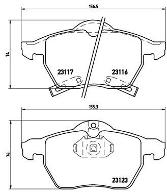 BREMBO Zestaw klocków hamulcowych, hamulce tarczowe P 59 048