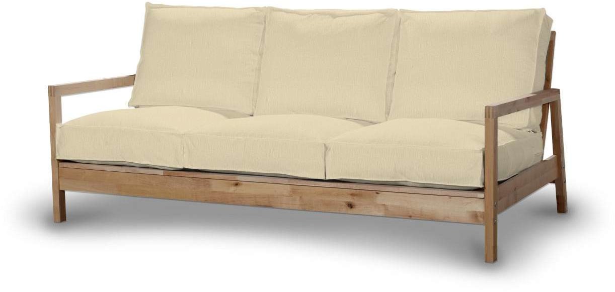 Dekoria pl pl Pokrowiec na sofę Lillberg 3-osobową nierozkładaną kremowy szenil Sofa Lillberg 3-osobowa Chenille 626-702-22